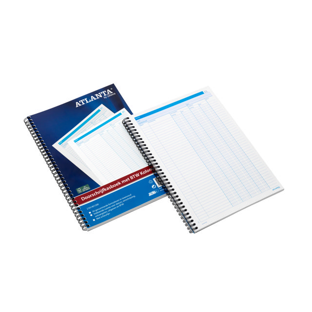 Atlanta liggarebok, med karbonkopia, A4, 4 kolumner NL-text, FSC®
