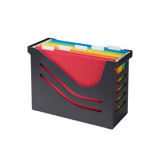 Re-Solution Office Box, med 5 A4 Euroflex hängmappar, 100% återvunnet, Blå Ängeln