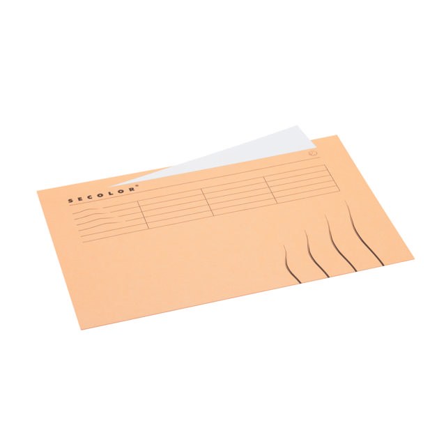 Secolor mapp med överkantflik, folio, 100% återvunnen kartong, FSC®