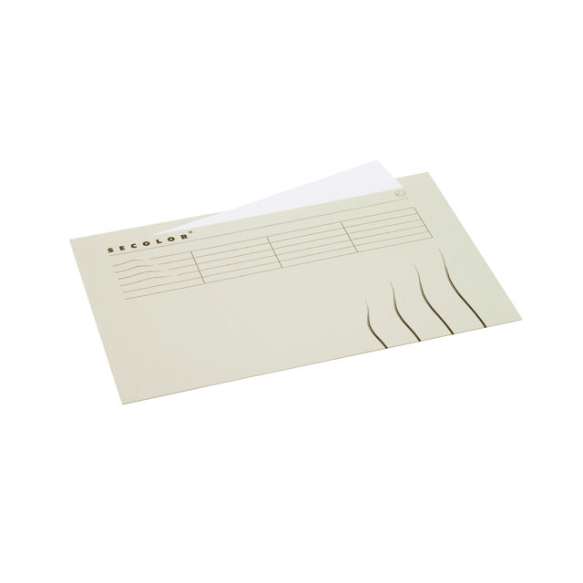 Secolor mapp med toppflikskant, folio, 100% återvunnen kartong, FSC®