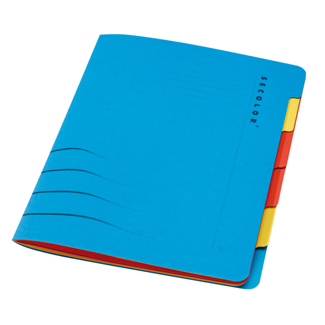 Secolor 6-flikars sorteringsmapp, A4, 100% återvunnen kartong, FSC®