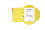 Pärm med 6 Smartfolder perforerade mappar med flikar, komplett juridiskt register, A4