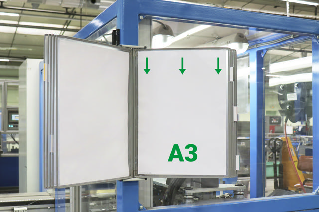 Tarifold metallväggdokumentdisplaysystem, A3, 10 fickor