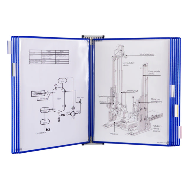 Tarifold metallväggdokumentdisplaysystem, A3, 10 fickor