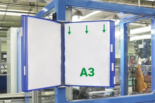 Tarifold metallväggdokumentdisplaysystem, A3, 10 fickor