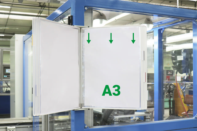 Tarifold metallväggdokumentdisplaysystem, A3, 10 fickor