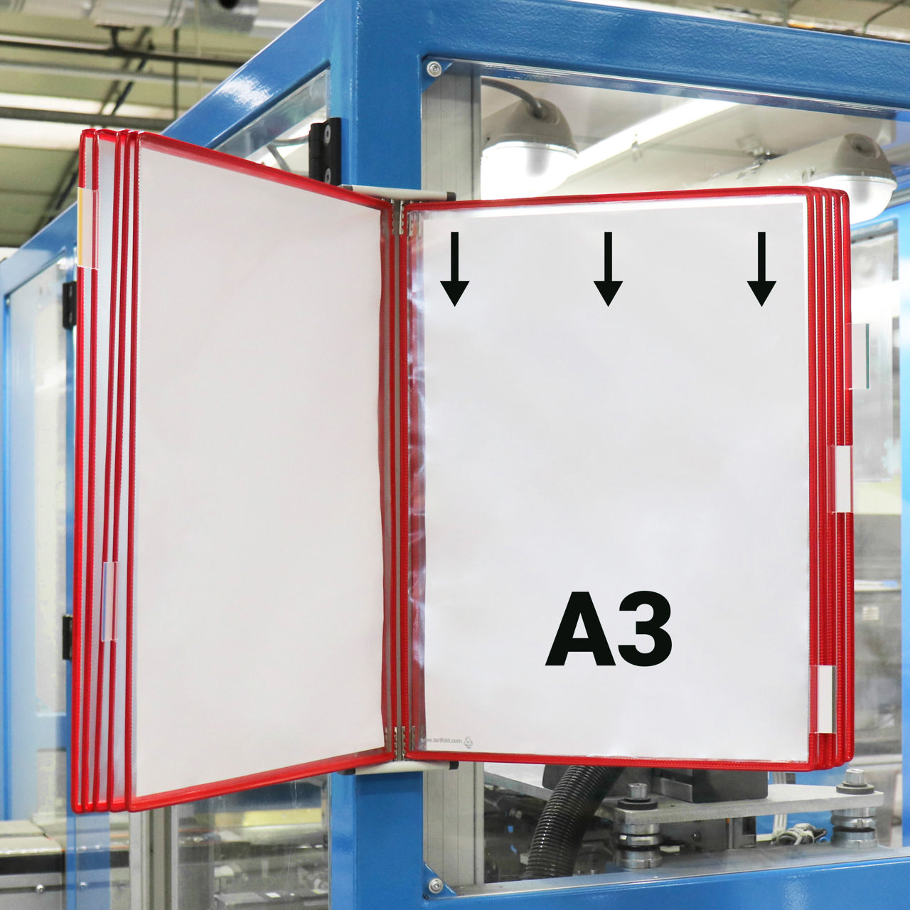 Tarifold metallvägg dokumentdisplaysystem, A3, 10 fickor