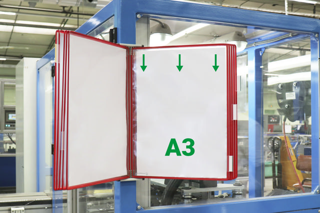 Tarifold metallvägg dokumentdisplaysystem, A3, 10 fickor