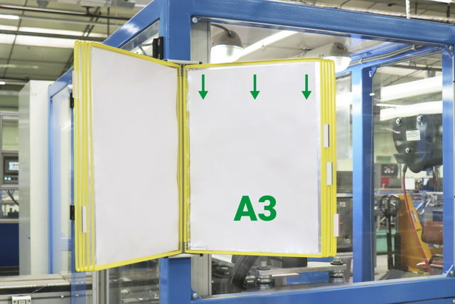 Tarifold metallväggdokumentdisplaysystem, A3, 10 fickor