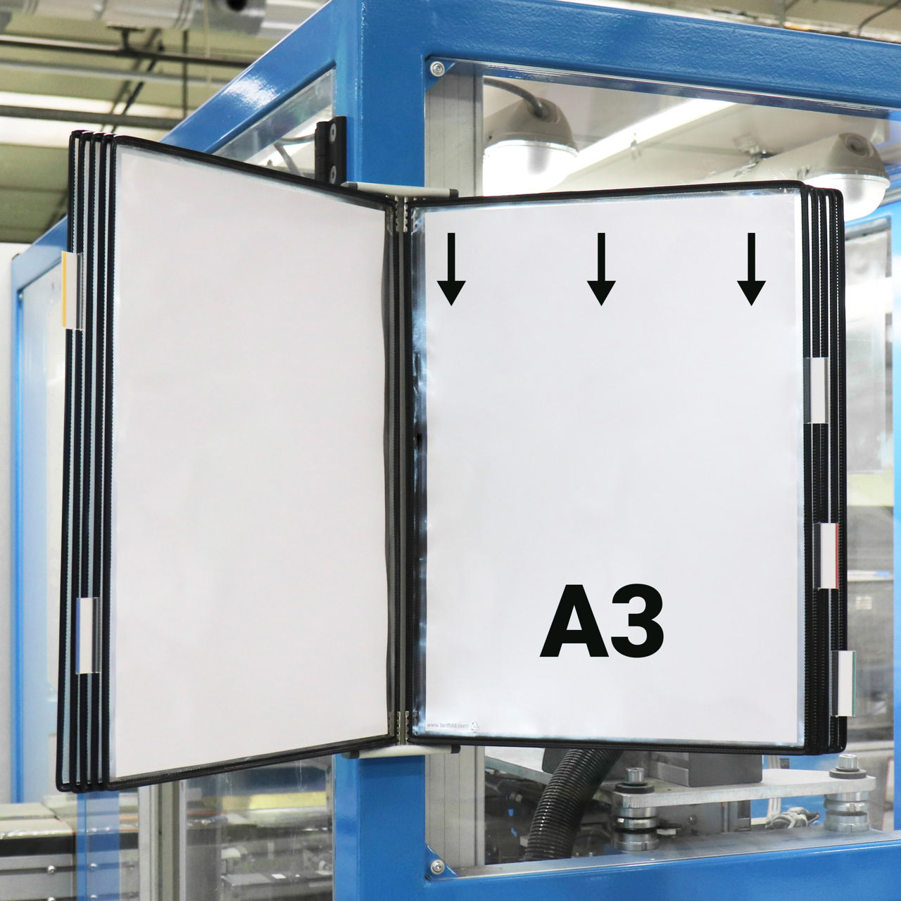 Tarifold metallväggdokumentdisplaysystem, A3, 10 fickor