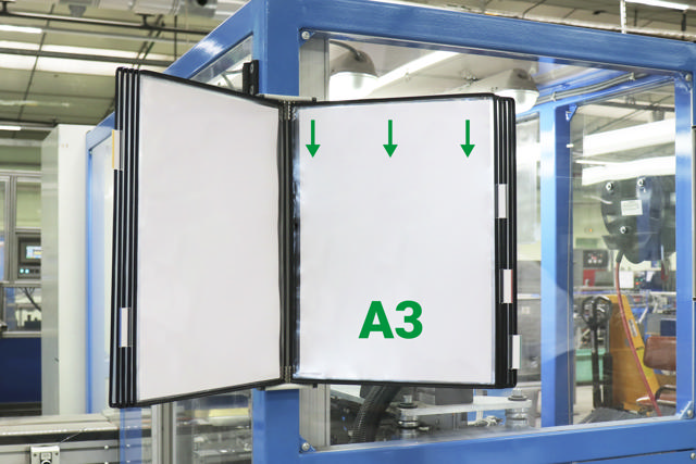 Tarifold metallväggdokumentdisplaysystem, A3, 10 fickor