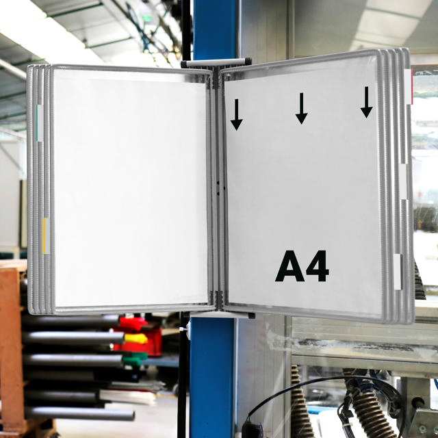 Tarifold metallvägg dokumentdisplaysystem, A4, 10 fickor
