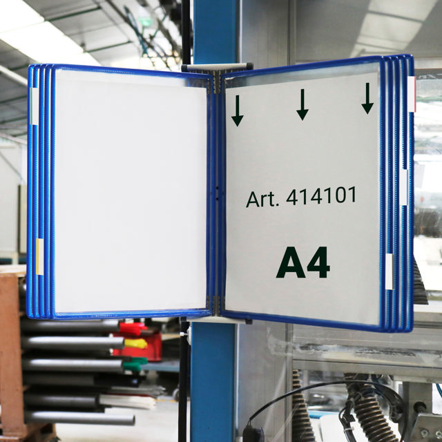 Tarifold metallvägg dokumentdisplaysystem, A4, 10 fickor