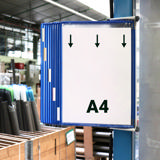 Tarifold metallvägg dokumentdisplaysystem, A4, 10 fickor