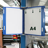 Tarifold metallväggdokumentdisplaysystem, A4, 10 fickor (färgad förpackning)