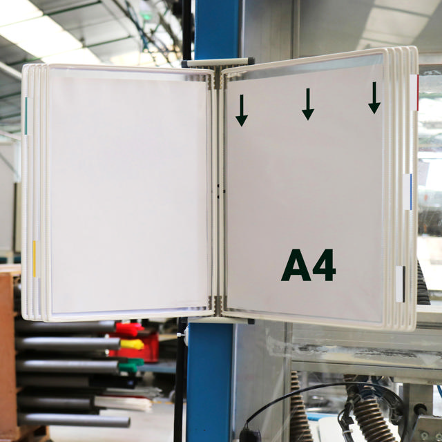 Tarifold metallvägg dokumentdisplaysystem, A4, 10 fickor (färgad förpackning)