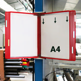 Tarifold metallvägg dokumentdisplaysystem, A4, 10 fickor