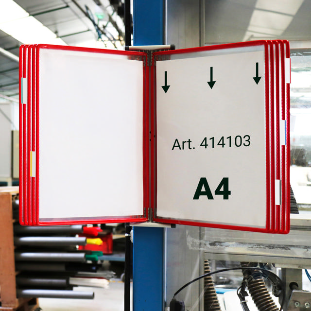 Tarifold metallvägg dokumentdisplaysystem, A4, 10 fickor