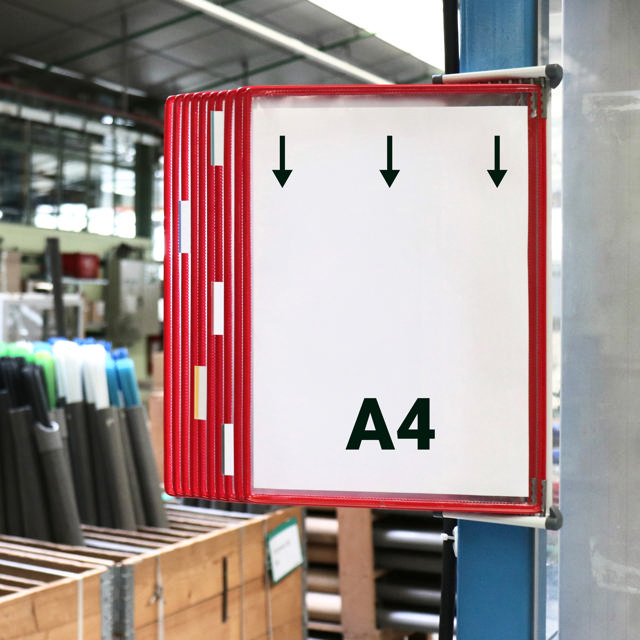 Tarifold metallvägg dokumentdisplaysystem, A4, 10 fickor
