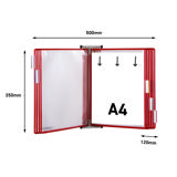 Tarifold metallvägg dokumentdisplaysystem, A4, 10 fickor