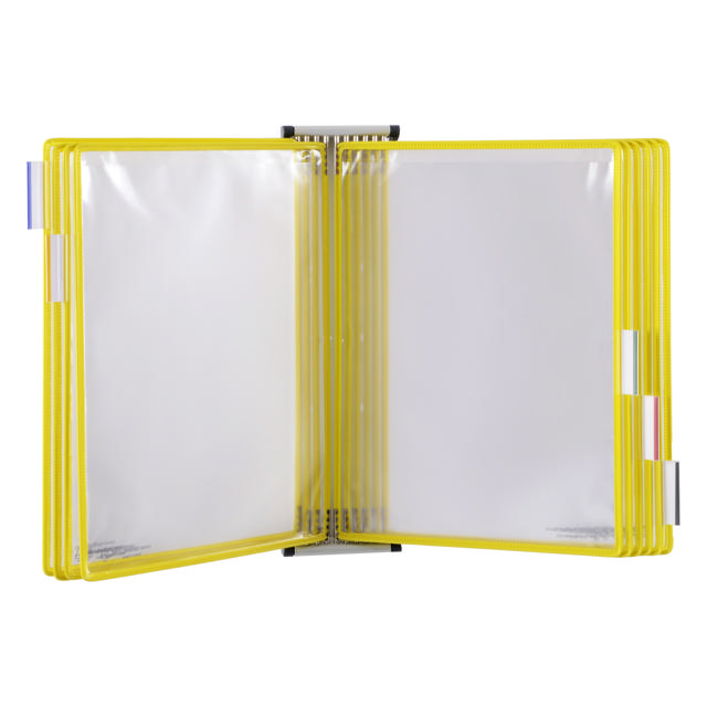 Tarifold metallväggdokumentdisplaysystem, A4, 10 fickor (färgad förpackning)