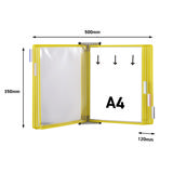 Tarifold metallväggdokumentdisplaysystem, A4, 10 fickor (färgad förpackning)
