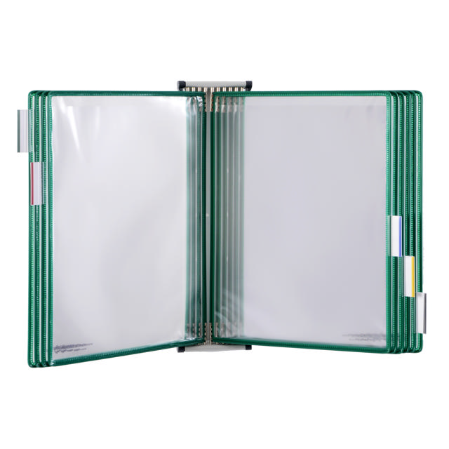 Tarifold metallväggdokumentdisplaysystem, A4, 10 fickor (färgad förpackning)
