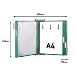 Tarifold metallväggdokumentdisplaysystem, A4, 10 fickor (färgad förpackning)