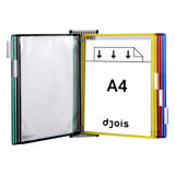 Tarifold metallvägg dokumentdisplaysystem, A4, 10 fickor (färgad förpackning)