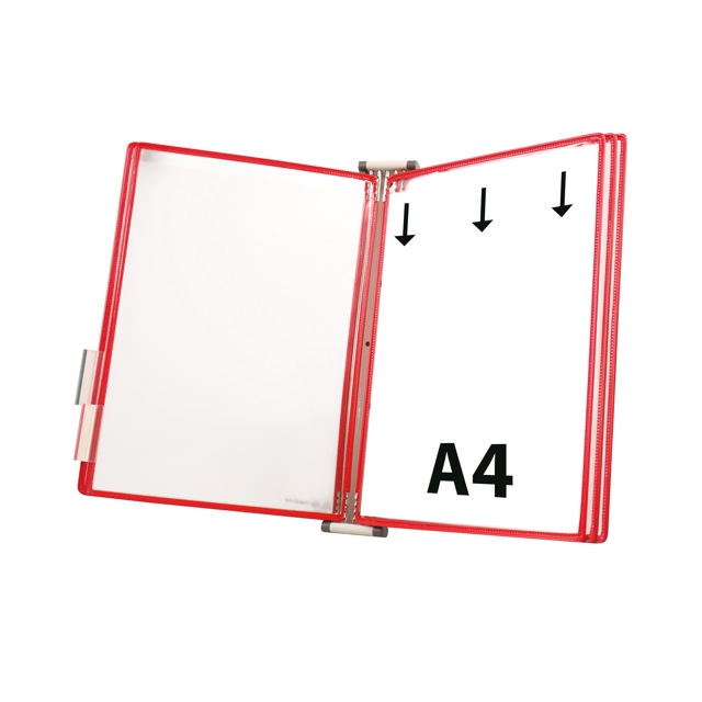 Tarifold metallväggsystem för dokument, A4, 5 fickor