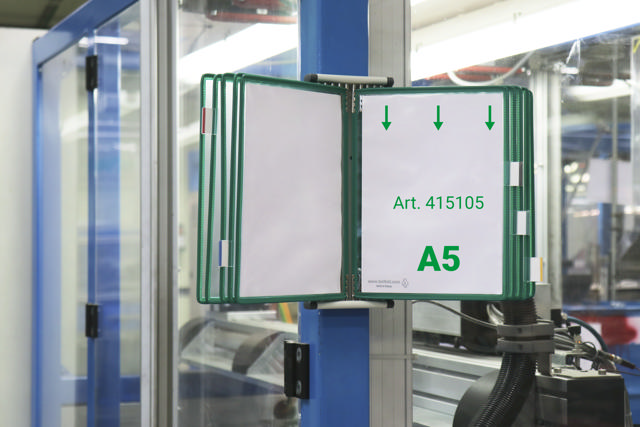 Tarifold metallväggdokumentdisplaysystem, A5, 10 fickor