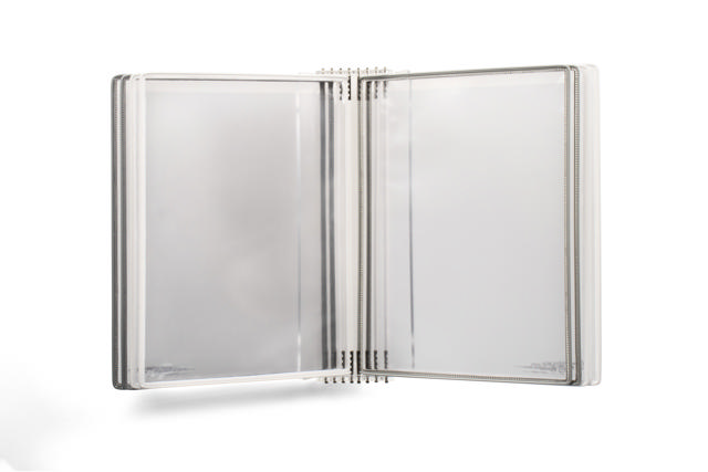 Akrylväggdokumentdisplaysystem, A4, 8 fickor