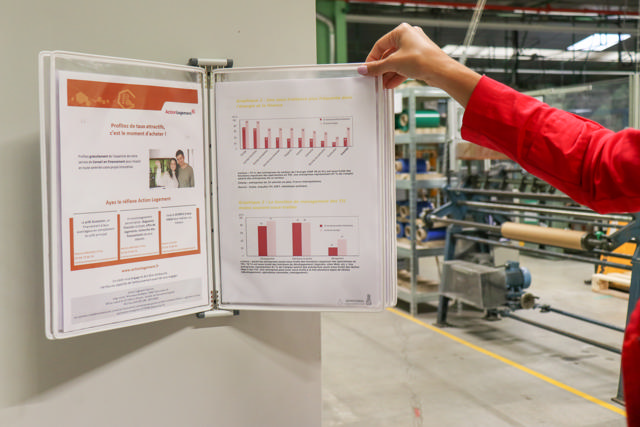 Tarifold Antimikrobiellt Magnetiskt Väggdokumentvisningssystem, A4, 5 Fickor