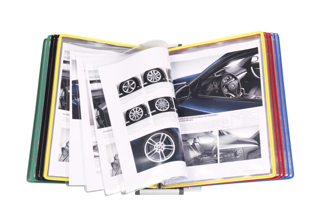 Tarifold Metalldokumentdisplay för skrivbord, A4, 10 FoldFive fickor