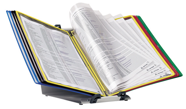 Tarifold Metalldokumentdisplay för skrivbord, A4, 10 FoldFive fickor