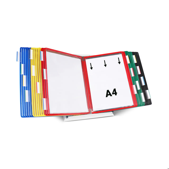 Tarifold metallborddisplay, A4, 30 fickor