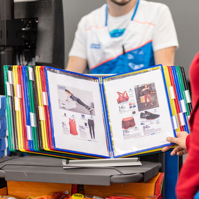 Tarifold metallborddisplay, A4, 30 fickor