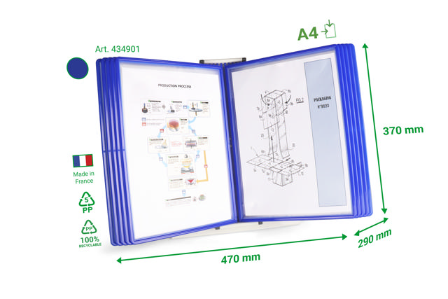 Easy Load Skrivbordsdokumentvisningssystem, A4, 10 PP-fickor