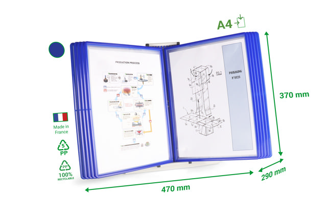 Easy Load Skrivbordsdokumentvisningssystem, A4, 10 PP-fickor