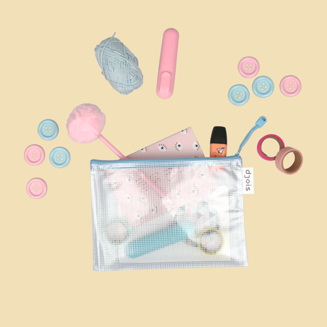 Pastel Zipper Storage Bag, A5