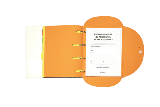 Smartfolder Perforerad Mapp, med Flik, Enkel Personalregister, A4