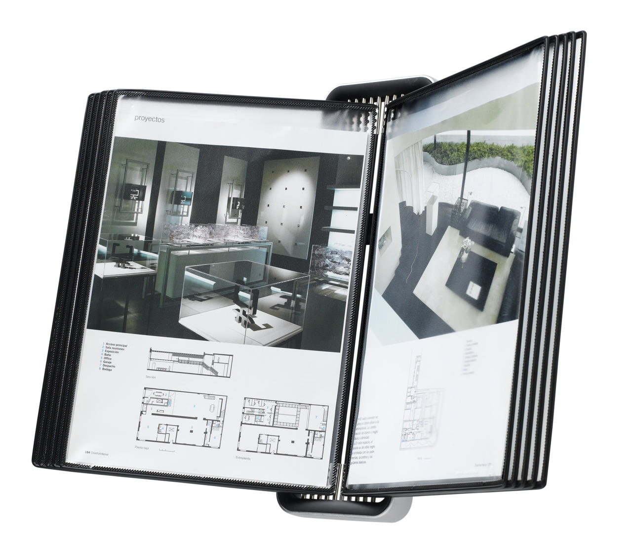 Tarifold Veo väggdokumentdisplaysystem, A4, 10 PP-fickor