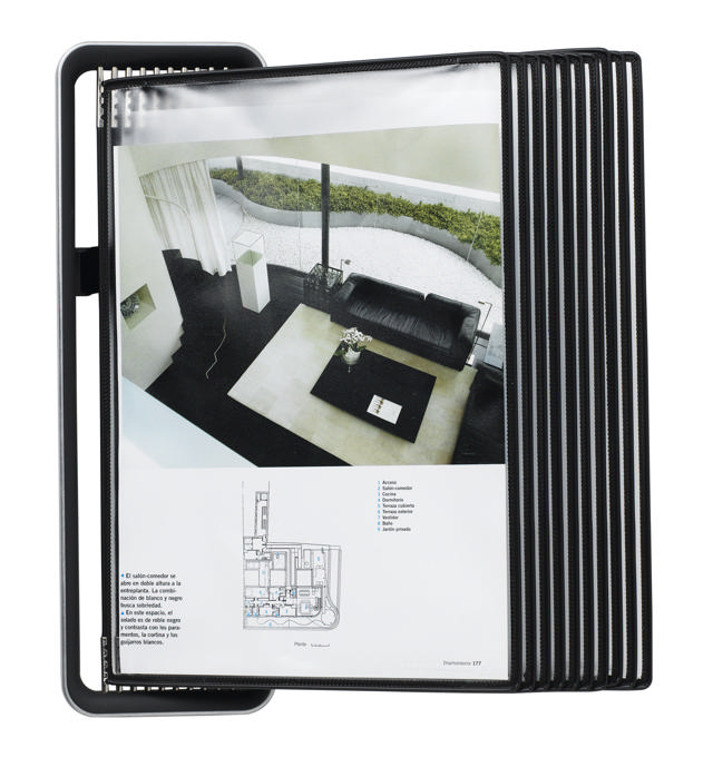 Tarifold Veo väggdokumentdisplaysystem, A4, 10 PP-fickor