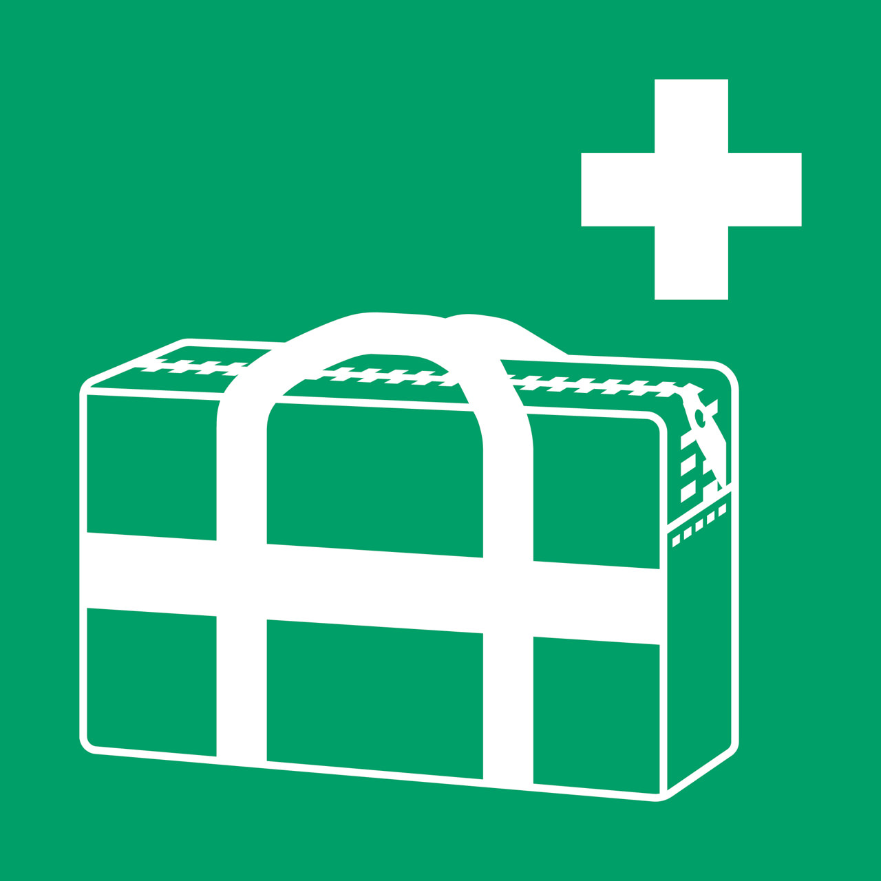 Säkerhetsskylt Medicinsk Nödväska, 150 x 150 mm