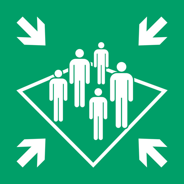 Säkerhetsskylt Fartygsmonteringsstation, 200 x 200 mm