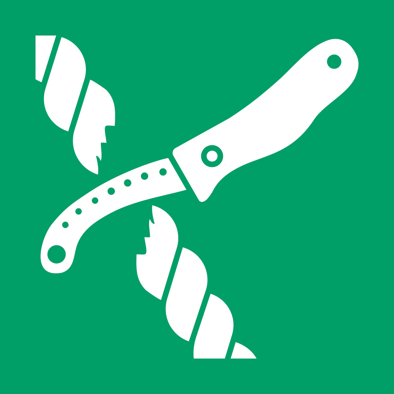 Säkerhetsskylt Livflottekniv, 150 x 150 mm