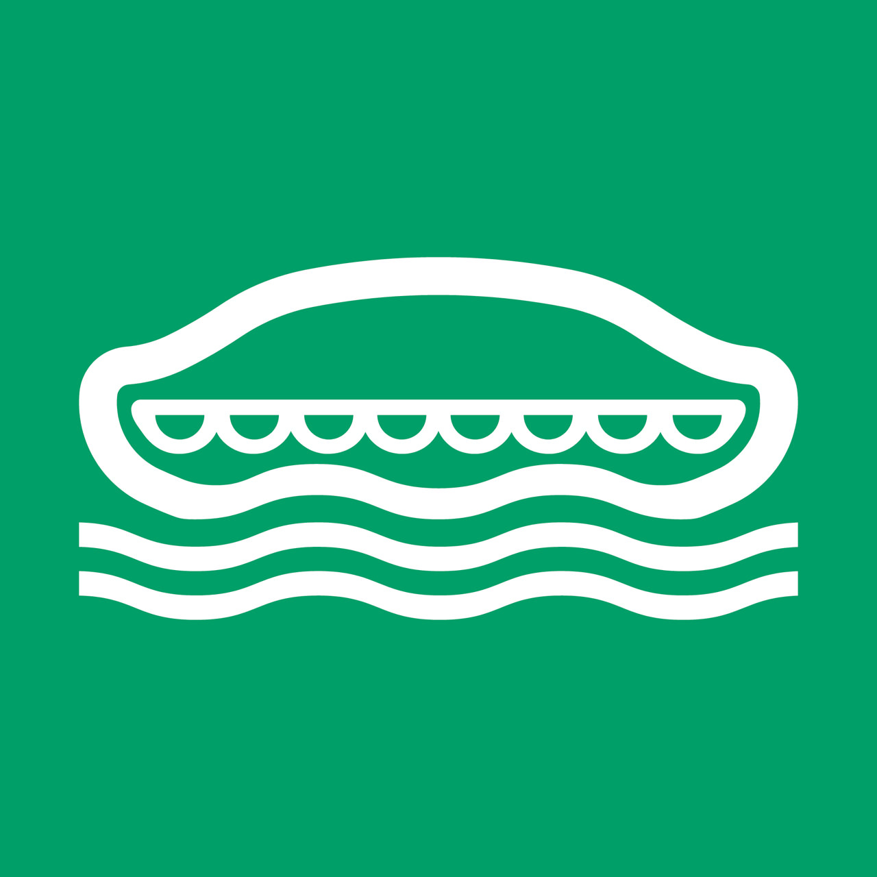 Säkerhetsskylt Livbåt, 150 x 150 mm