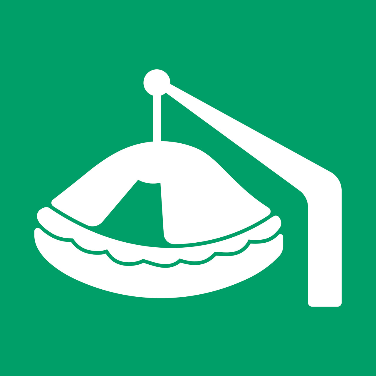Säkerhetsskylt Davit-lanserad livflotte, 300 x 300 mm