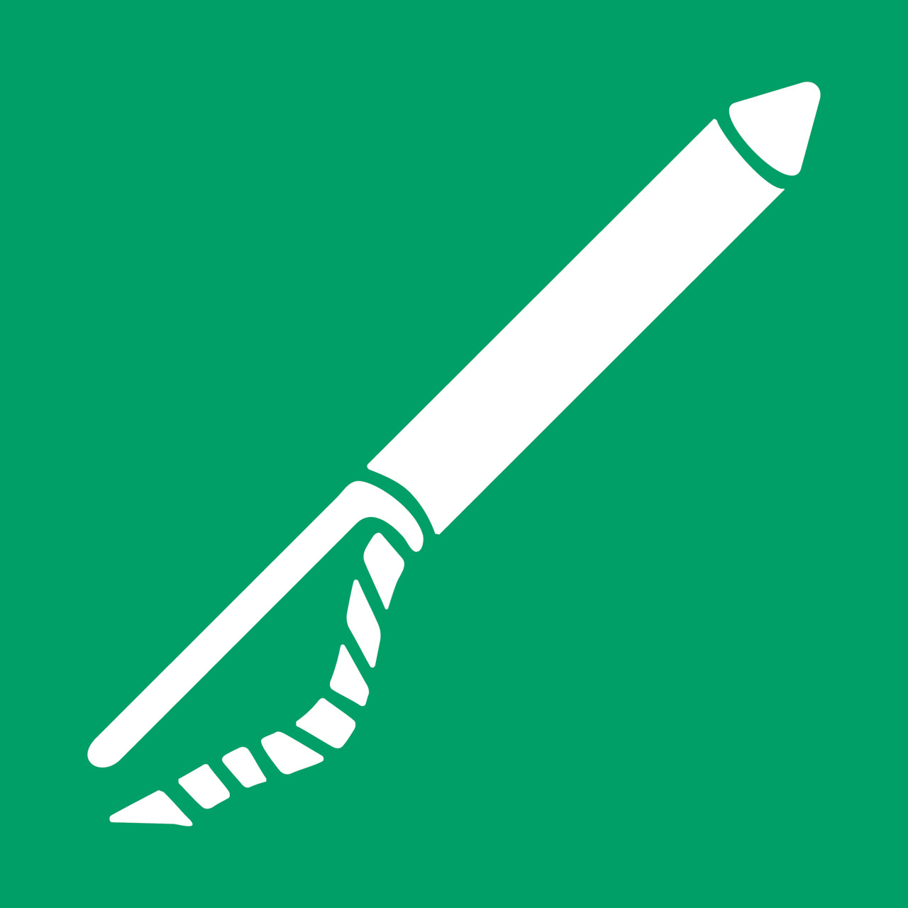 Säkerhetsskylt Linjekastningsanordning, 150 x 150 mm