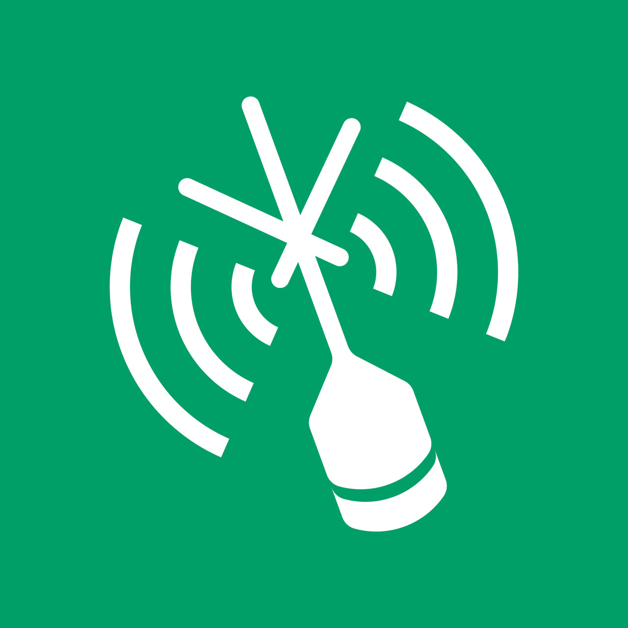 Säkerhetsskylt Nödsändare för positionsindikering, 150 x 150 mm